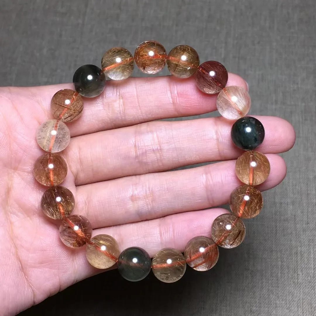 10mm Natural Copper Rutilated Quartz Bracelet For Women Men Wealthy Gift Crystal Colorful Beads Energy Gemstone Strands Jewelry 
10mm Natural Copper Rutilated Quartz Bracelet For Women Men Wealthy Gift Crystal Colorful Beads Energy Gemstone Strands Jewelry