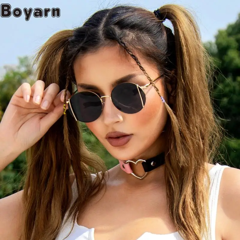 Boyarn New Fashion Round Metal Sunglasses Ins Fashion Net Red Men And Women Street Shooting Sunglasses Hip Hop Glasses
Boyarn New Fashion Round Metal Sunglasses Ins Fashion Net Red Men And Women Street Shooting Sunglasses Hip Hop Glasses