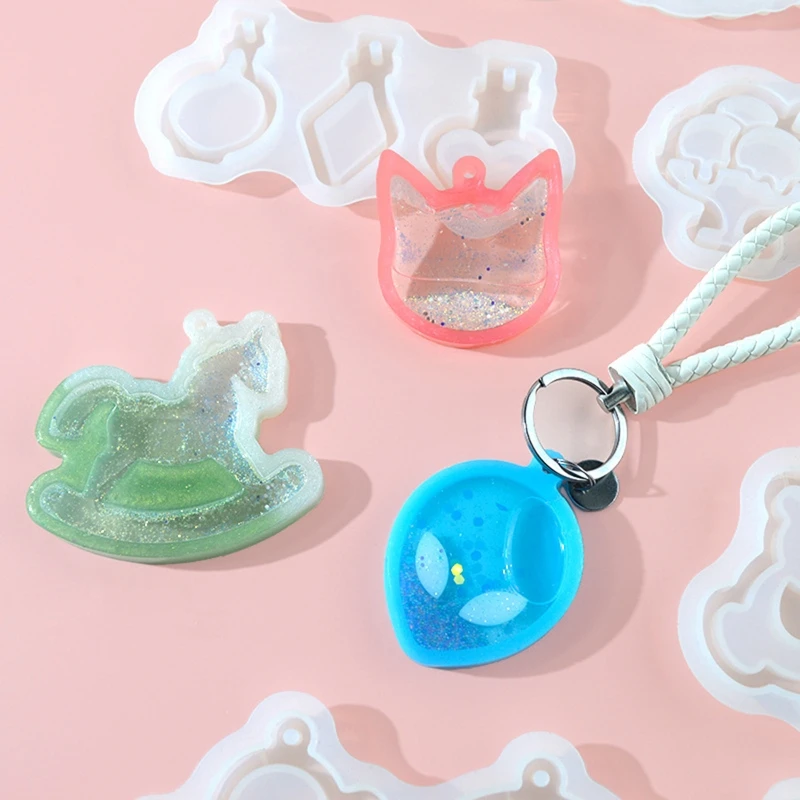 Hanging Pendants Ornaments Silicone Mould DIY Crafts Decorations Casting Tools Cute Quicksand Keychain Epoxy Resin Mold
Hanging Pendants Ornaments Silicone Mould DIY Crafts Decorations Casting Tools Cute Quicksand Keychain Epoxy Resin Mold