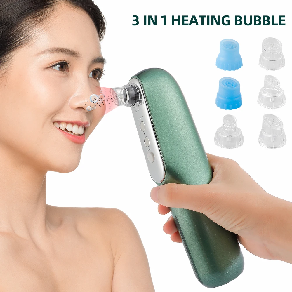 3 IN 1Nano Microbubble Blackhead Remover Soft Silicone Tips Vacuum Suction Heating Facial Cleansing Acne Pore Pimple Removal
3 IN 1Nano Microbubble Blackhead Remover Soft Silicone Tips Vacuum Suction Heating Facial Cleansing Acne Pore Pimple Removal