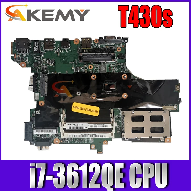 Материнская плата для Lenovo ThinkPad T430s T430si с центральным процессором i7-3612QE SR0ND DDR3 100% полностью протестирована 
Материнская плата для Lenovo ThinkPad T430s T430si с центральным процессором i7-3612QE SR0ND DDR3 100% полностью протестирована