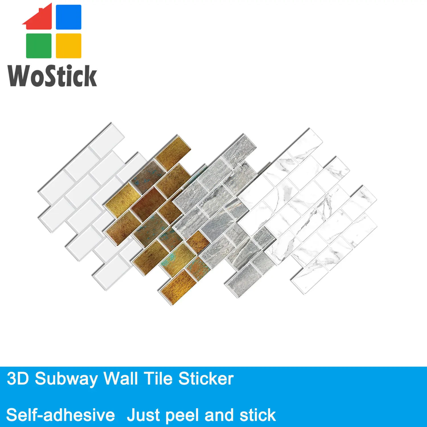 Wostick Peel and Stick Wall Decal Wall Tile Sticker Classical Subway Shape Self-adhesive Wallpaper Wateroroof
Wostick Peel and Stick Wall Decal Wall Tile Sticker Classical Subway Shape Self-adhesive Wallpaper Wateroroof