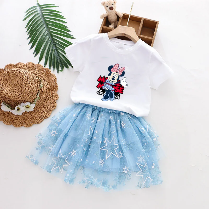 Милая детская одежда, летние наряды для девочек, футболка с коротким рукавом Минни Маус и сетчатая юбка-пачка, одежда из двух предметов для м... 
Милая детская одежда, летние наряды для девочек, футболка с коротким рукавом Минни Маус и сетчатая юбка-пачка, одежда из двух предметов для м...