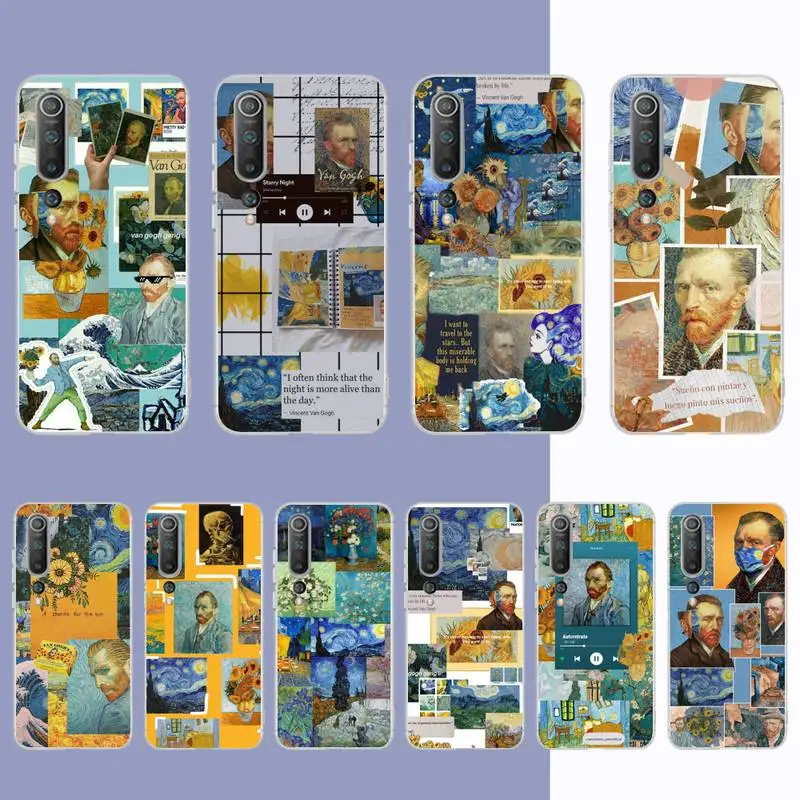 

Vintage Van Gogh Phone Case for Samsung S21 A10 for Redmi Note 7 9 for Huawei P30Pro Honor 8X 10i cover