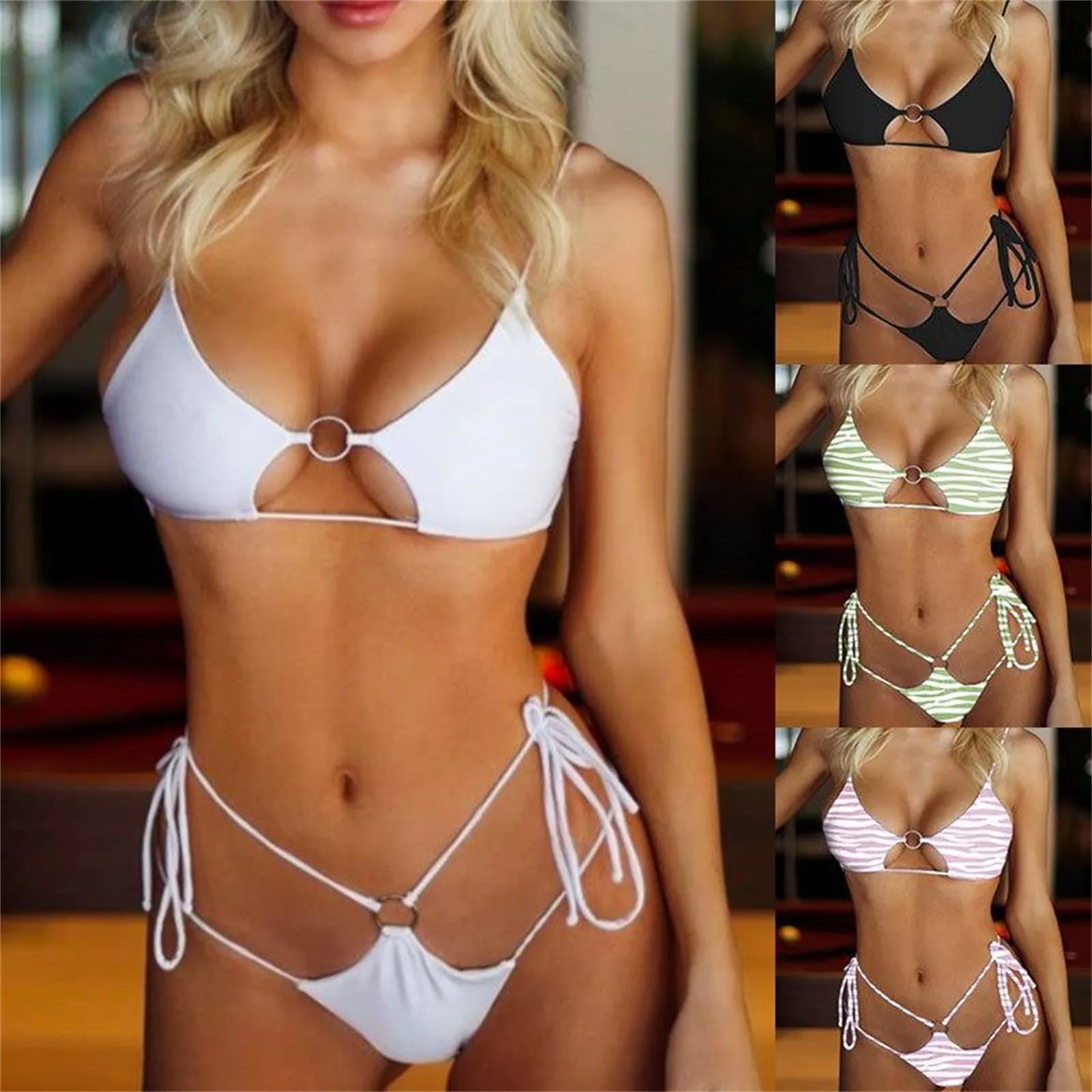 Women Casual Solid Hollow Strap Sexy Bikini Swimwear Bathing Two Piece Swimsuit Swimwear for Women Two Pieces
Women Casual Solid Hollow Strap Sexy Bikini Swimwear Bathing Two Piece Swimsuit Swimwear for Women Two Pieces