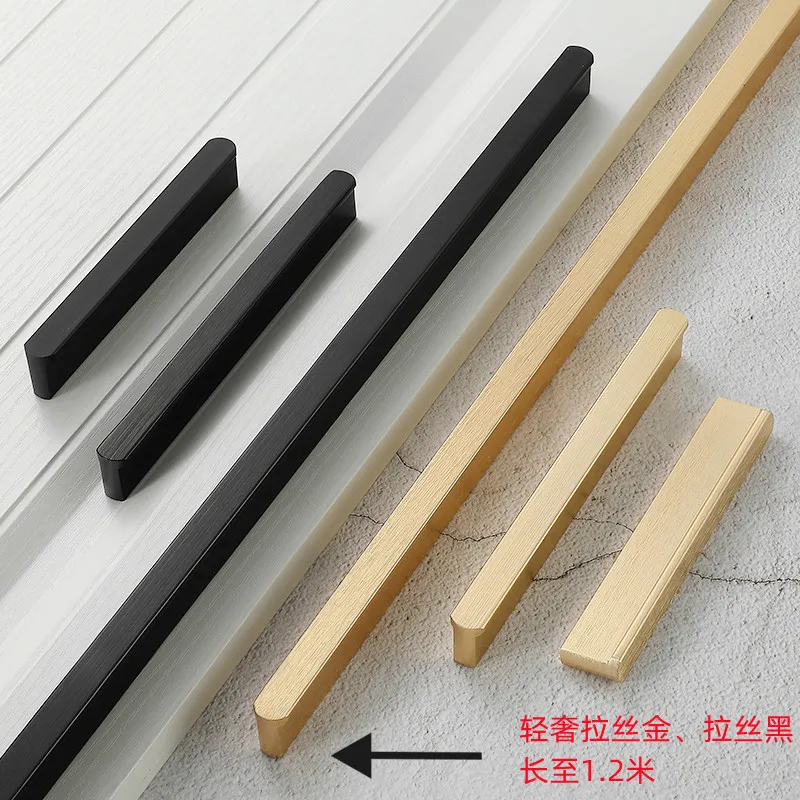 Modern Simple Cabinet Drawer Handle Gold Light Luxury Wardrobe Door Handle Nordic Black 1 M Aluminum Alloy Brushed Color Cabinet
Modern Simple Cabinet Drawer Handle Gold Light Luxury Wardrobe Door Handle Nordic Black 1 M Aluminum Alloy Brushed Color Cabinet