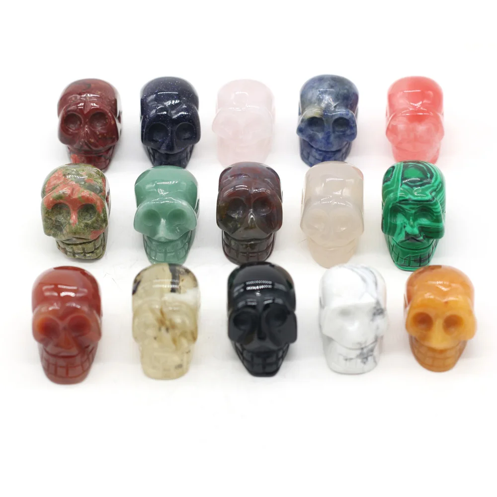 Natural Stone Beads Skull Head Shape Crystal Agate Stone Pendant Charms for Jewelry Making Necklace Bracelet Gift
Natural Stone Beads Skull Head Shape Crystal Agate Stone Pendant Charms for Jewelry Making Necklace Bracelet Gift