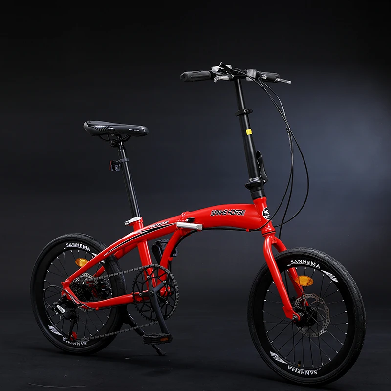 Сверхлегкий горный велосипед, складной фиксированный механизм, Подростковый карбоновый каркас, велосипеды для взрослых, велосипед, дорожный велосипед