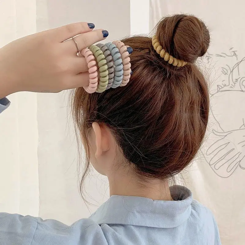 5pcs Solid Color Elastic Hair Ring Telephone Cord Hair Ring Meatball Head Accessory for Women Scrunchies Clips Girls Accessories
5pcs Solid Color Elastic Hair Ring Telephone Cord Hair Ring Meatball Head Accessory for Women Scrunchies Clips Girls Accessories