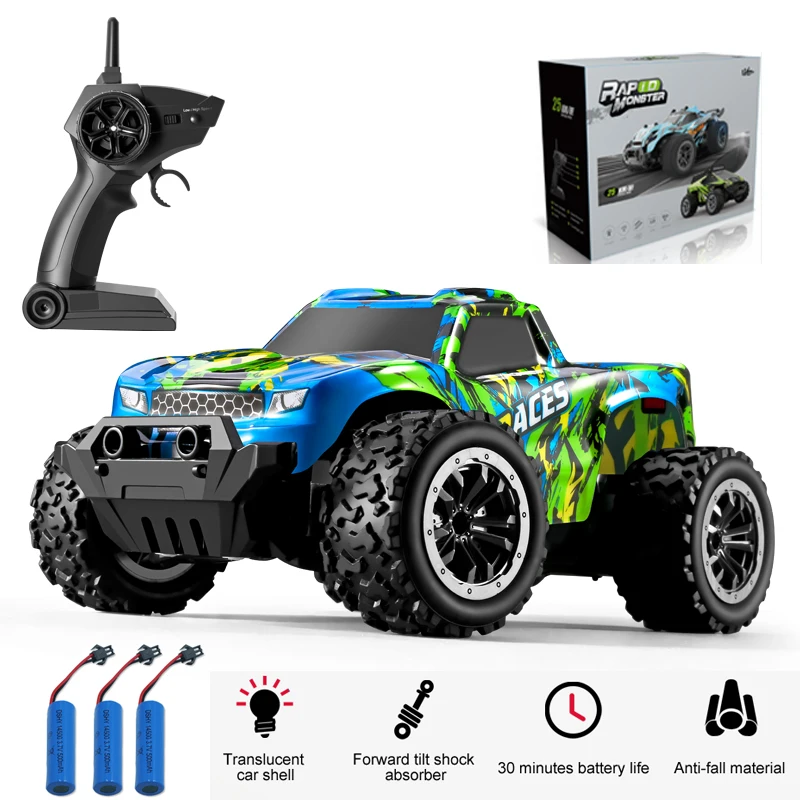 

Truck Cars New Car With Children's 20KM+/H Monster 1:20 Light Car Toy Off-Road 2.4G Control RC Remote Racing High-speed 2023