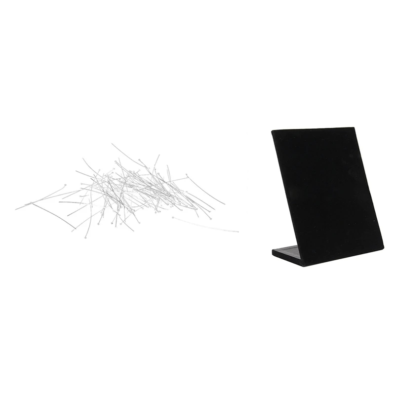 100 шт. 50 мм посеребренные булавки с шаровой головкой разделительные бусины и 1X бархатная подставка для дисплея 30 пар серьги черного цвета
100 шт. 50 мм посеребренные булавки с шаровой головкой разделительные бусины и 1X бархатная подставка для дисплея 30 пар серьги черного цвета