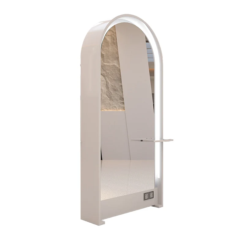 Customized barber shop mirror hairdressing mirror single and double-sided floor mirror with lamp
Customized barber shop mirror hairdressing mirror single and double-sided floor mirror with lamp