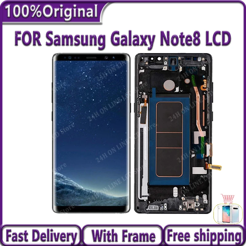 6.3" Super Amoled For Samsung Galaxy Note8 N9500 N950FD N950U SM-N950A LCD Display Touch Screen Digitizer Assembly With Frame
6.3" Super Amoled For Samsung Galaxy Note8 N9500 N950FD N950U SM-N950A LCD Display Touch Screen Digitizer Assembly With Frame