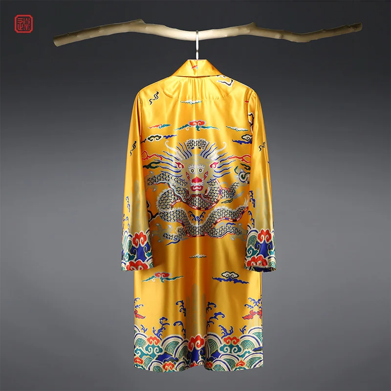 Retro Men's Ethnic Style Chinese Printed Dragon Robe Coat Trendy Casual Trench Coat Men's Mid-Length Spring men trench coat
Retro Men's Ethnic Style Chinese Printed Dragon Robe Coat Trendy Casual Trench Coat Men's Mid-Length Spring men trench coat