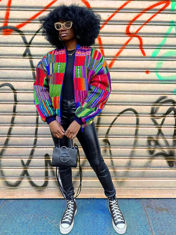 Куртка женская клетчатая с длинным рукавом, модный наряд с разноцветным принтом, длинная Повседневная Уличная одежда на молнии, осень
Куртка женская клетчатая с длинным рукавом, модный наряд с разноцветным принтом, длинная Повседневная Уличная одежда на молнии, осень