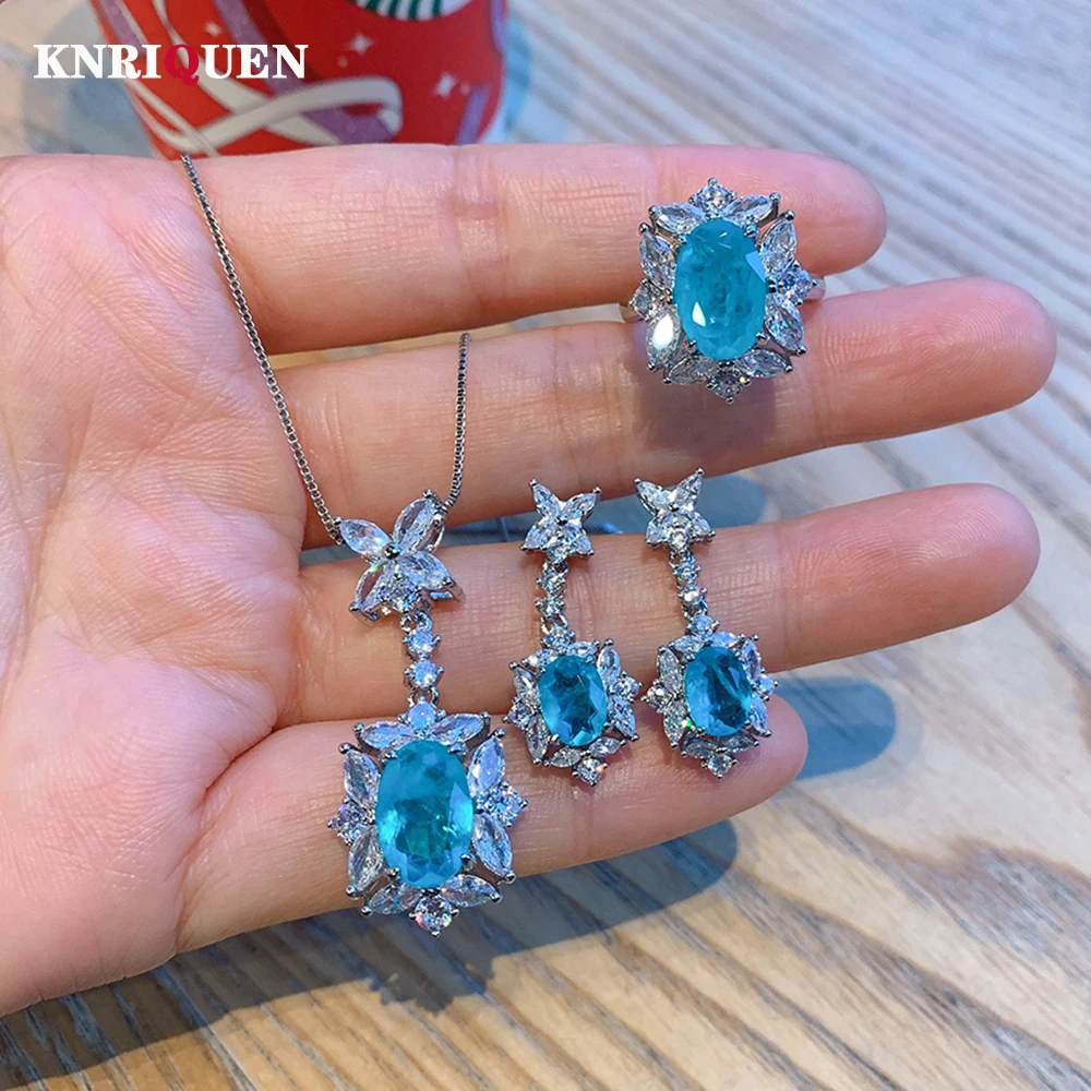 Paraiba Tourmaline Jewelry Sets for Women Vintage Rings Pendant Necklace Drop Earrings Wedding Party Accessories Birthday Gift
Paraiba Tourmaline Jewelry Sets for Women Vintage Rings Pendant Necklace Drop Earrings Wedding Party Accessories Birthday Gift