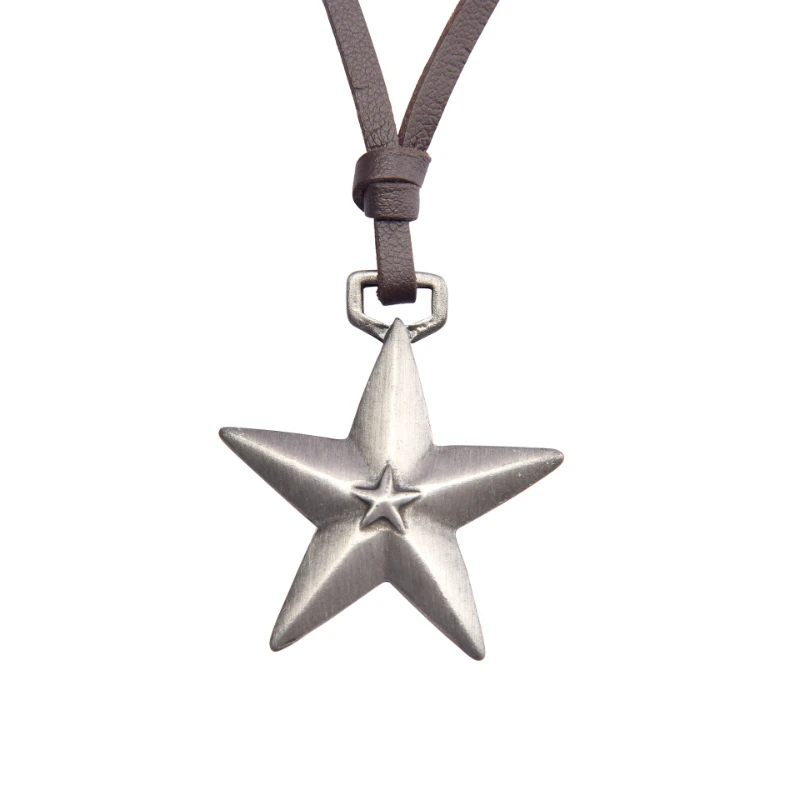 Men's Jewelry Leather Alloy Pentagram Pendant Necklace Long Men's Necklace Christmas Jewelry
Men's Jewelry Leather Alloy Pentagram Pendant Necklace Long Men's Necklace Christmas Jewelry