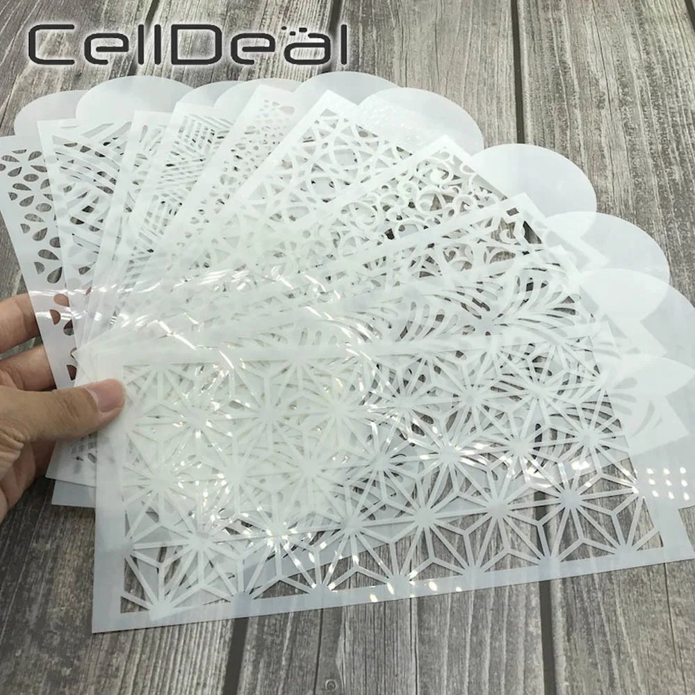Cream Printed 10 Piece Set Decorative DIY Cake Edge Mounted Totem Template Die Graffiti Mold Wedding Cookies Chocolate Drawing
Cream Printed 10 Piece Set Decorative DIY Cake Edge Mounted Totem Template Die Graffiti Mold Wedding Cookies Chocolate Drawing