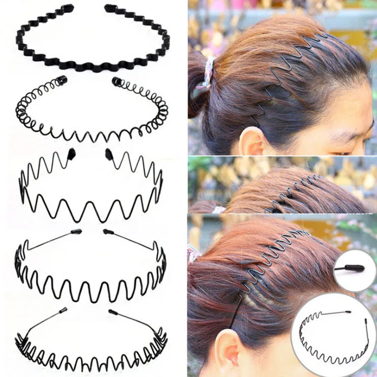 1Pcs Fashion Black Metal Waved Style Sports Hairband Solid Color for Men Women Unisex Hair Band Casual Adult Headwear for Boy
1Pcs Fashion Black Metal Waved Style Sports Hairband Solid Color for Men Women Unisex Hair Band Casual Adult Headwear for Boy
