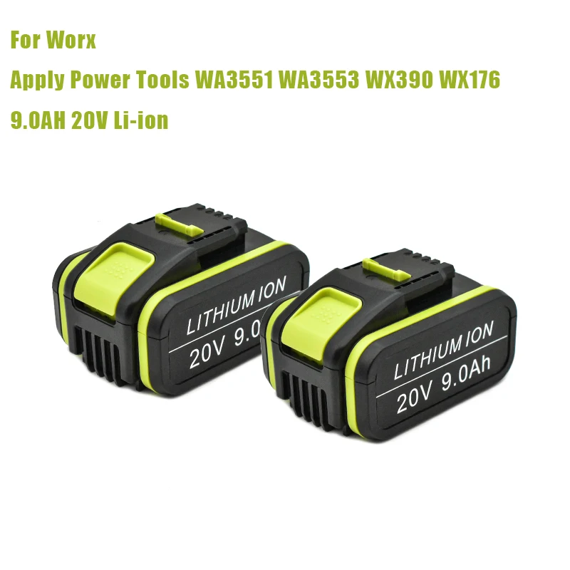 WX550 20V 9000mAh Lithium Rechargeable Replacement Battery for Worx Power Tools WA3551 WA3553 WX390 WX176 WX178 WX386 WX678
WX550 20V 9000mAh Lithium Rechargeable Replacement Battery for Worx Power Tools WA3551 WA3553 WX390 WX176 WX178 WX386 WX678
