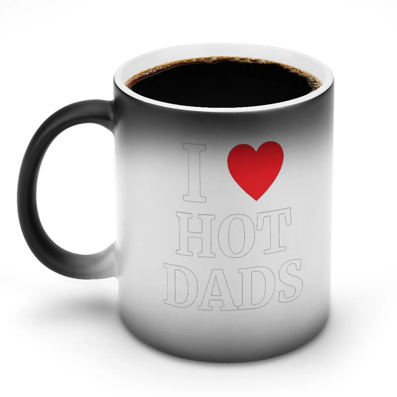 Кружка с надписью «I Love Hot Dads», сердца, недорогая забавная кружка, фарфоровая кофейная кружка, меняющая цвет
Кружка с надписью «I Love Hot Dads», сердца, недорогая забавная кружка, фарфоровая кофейная кружка, меняющая цвет
