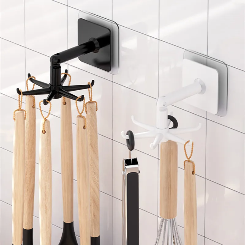 6-jaw Self Adhesive Hooks For Kitchen 360 Degrees Rotatable Hook Multi-Purpose Wall Door Storage Organizer Bathroom Hanging Rack
6-jaw Self Adhesive Hooks For Kitchen 360 Degrees Rotatable Hook Multi-Purpose Wall Door Storage Organizer Bathroom Hanging Rack