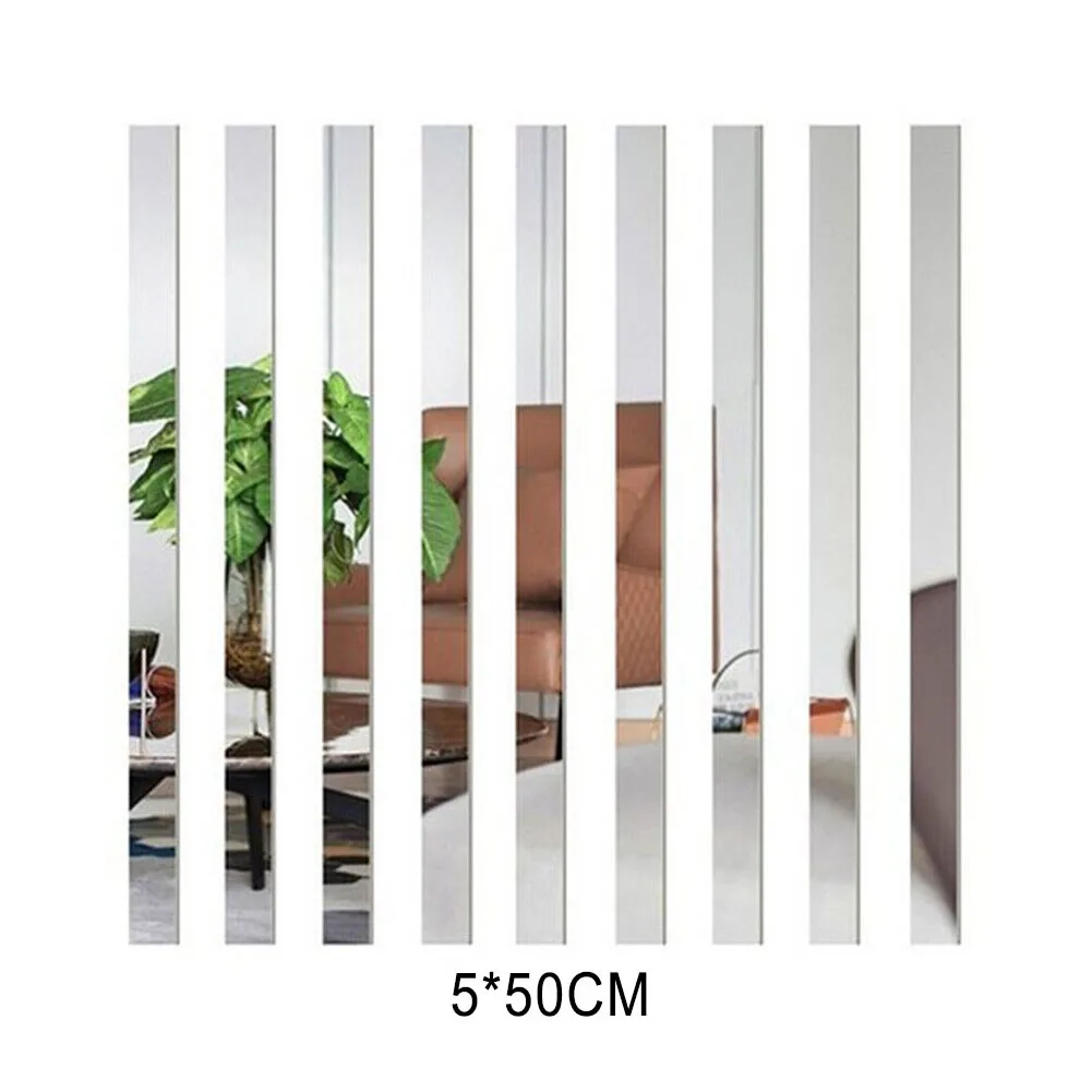 10Pcs Mirror Strips Wall Sticker DIY Acrylic Waist Line Stickers Home Decor TV Background Wall Ceiling Edge Strip Silver 5×50cm
10Pcs Mirror Strips Wall Sticker DIY Acrylic Waist Line Stickers Home Decor TV Background Wall Ceiling Edge Strip Silver 5×50cm