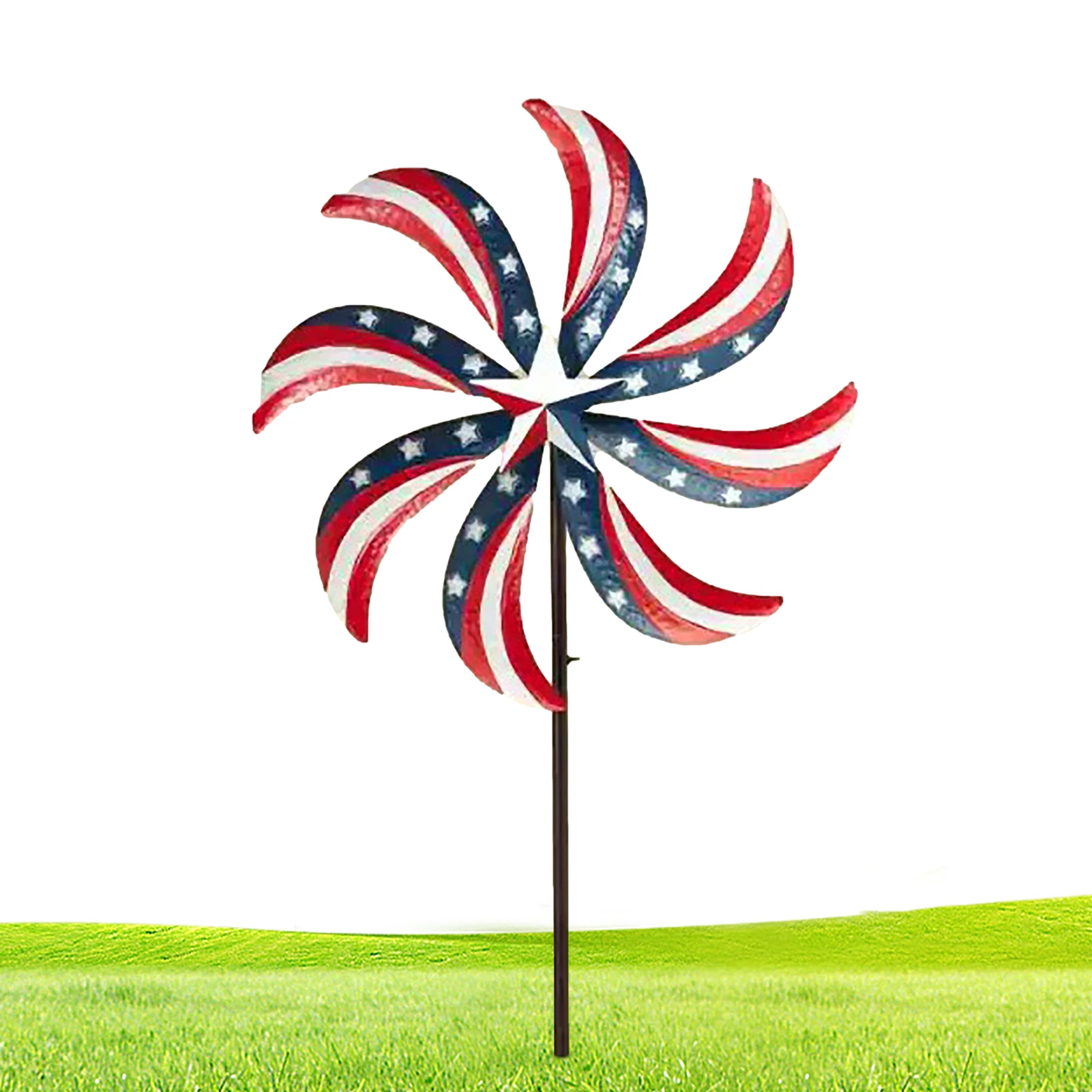 Patriotic Metal Wind Spinner 11.8 X 37.4 Inches Iron Pinwheel 4th Of July Yard Stakes Patio Ornament For Patio Lawn Decor
Patriotic Metal Wind Spinner 11.8 X 37.4 Inches Iron Pinwheel 4th Of July Yard Stakes Patio Ornament For Patio Lawn Decor