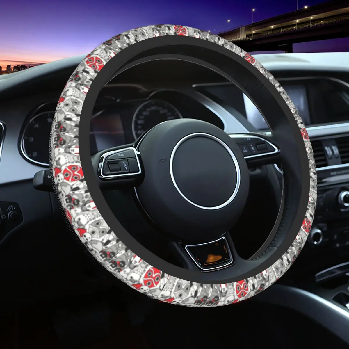 Classic Princess Mononoke Auto Car Steering Wheel Cover Hayao Miyazaki Ghibli Universal 15 Inch Steering Wheel Protector for SUV
Classic Princess Mononoke Auto Car Steering Wheel Cover Hayao Miyazaki Ghibli Universal 15 Inch Steering Wheel Protector for SUV