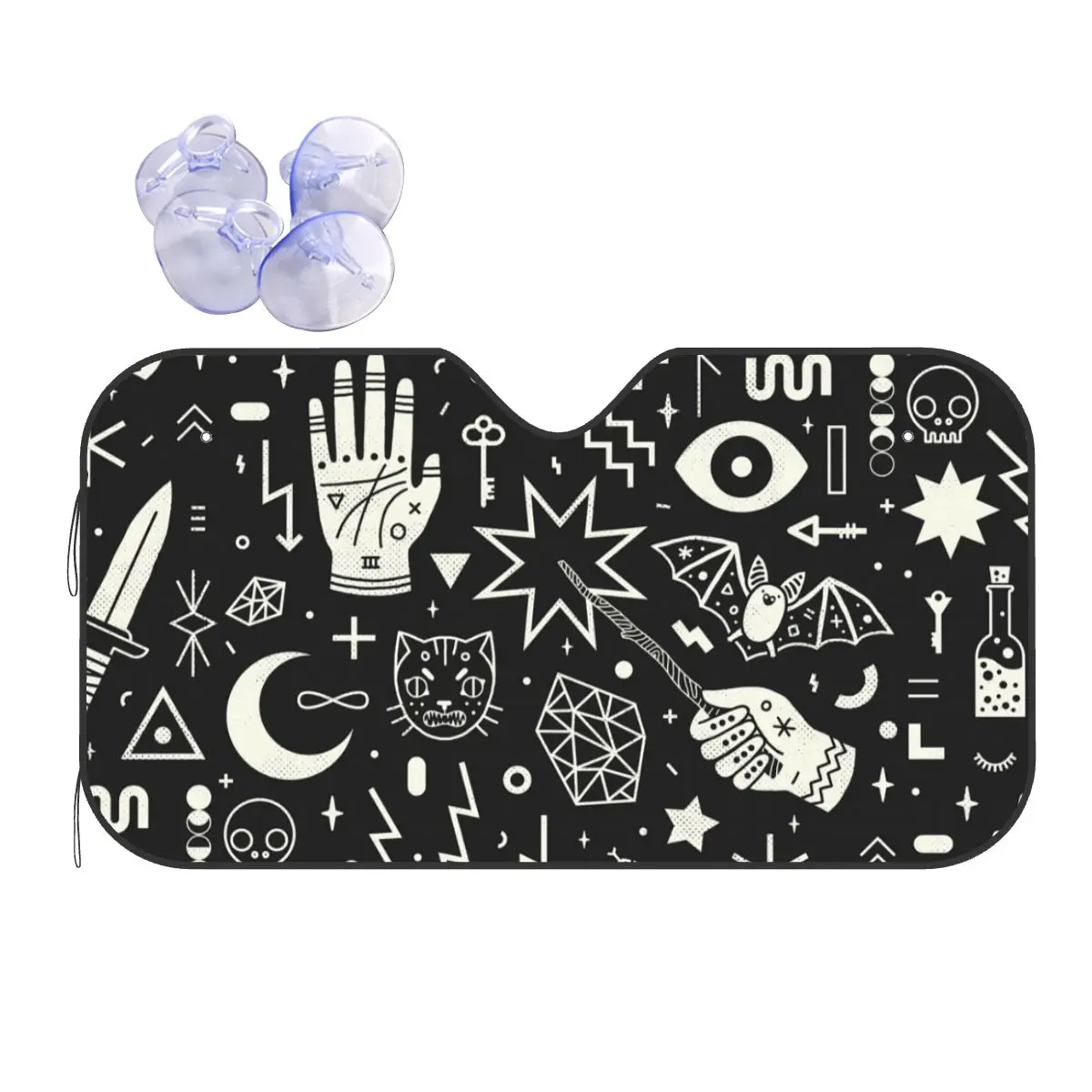 Skull Hand Of Fatima Sunshade Windscreen Retro Mystery Car Front Window Visor Car Window Windscreen Cover Sunscreen Curtain 
Skull Hand Of Fatima Sunshade Windscreen Retro Mystery Car Front Window Visor Car Window Windscreen Cover Sunscreen Curtain