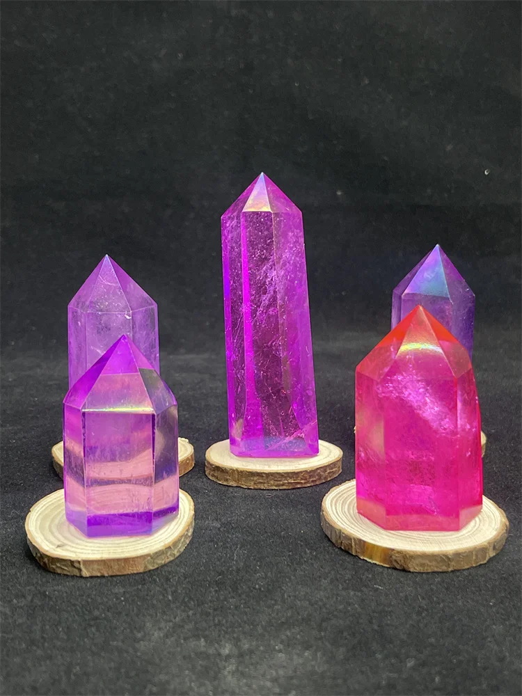 Natural Beautiful White Crystal Plating Colorful Hexagonal Obelisk Crystal and Stone Healing Healing Energy Wand Home Decor Holi
Natural Beautiful White Crystal Plating Colorful Hexagonal Obelisk Crystal and Stone Healing Healing Energy Wand Home Decor Holi