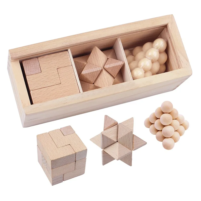 Children Wooden Intellectual Problem Break Through Toy Thinking Educational Toys Montessori Lock Luban Ball Toy Gifts
Children Wooden Intellectual Problem Break Through Toy Thinking Educational Toys Montessori Lock Luban Ball Toy Gifts