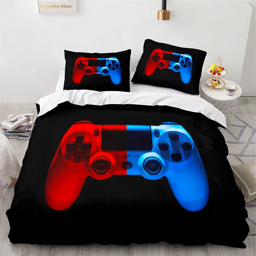 Game King Queen Duvet Cover 3D Black Game Handle Bedding Set for Kids Teens Boys Man Gamer Bedroom Decor Cover Pillowcase
Game King Queen Duvet Cover 3D Black Game Handle Bedding Set for Kids Teens Boys Man Gamer Bedroom Decor Cover Pillowcase
