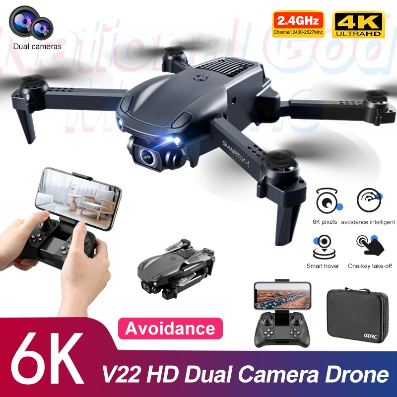 RC UAV V22 Mini Drone 6K HD Dual Camera Professional Aerial Photography Foldable Remote Control Quadcopter Helicopter Toy
RC UAV V22 Mini Drone 6K HD Dual Camera Professional Aerial Photography Foldable Remote Control Quadcopter Helicopter Toy