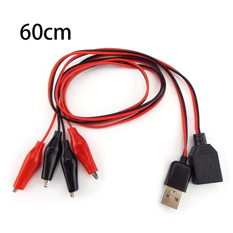 Alligator Test Clips Clamp to USB Male Female Connector Cable Crocodile Electrical Clip Power Supply Extension Wire Adapter 60cm
Alligator Test Clips Clamp to USB Male Female Connector Cable Crocodile Electrical Clip Power Supply Extension Wire Adapter 60cm