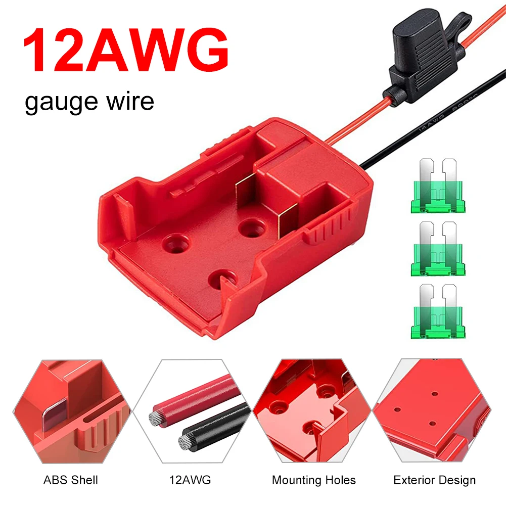Power Wheels Adapter For Milwaukee M18 18V Lithium Battery DIY Battery Converter Power Connector Kit With Fuse Holder And Fuses
Power Wheels Adapter For Milwaukee M18 18V Lithium Battery DIY Battery Converter Power Connector Kit With Fuse Holder And Fuses