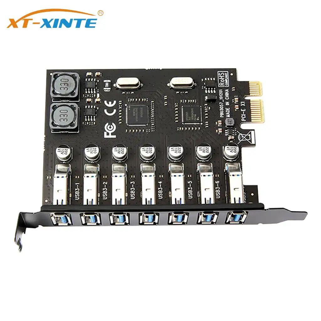 USB 3.0 PCI express adapter PCI e to 7 ports USB 3 expansion adapter Card USB3 PCIe PCI-e x1 controller converter for Desktop
USB 3.0 PCI express adapter PCI e to 7 ports USB 3 expansion adapter Card USB3 PCIe PCI-e x1 controller converter for Desktop