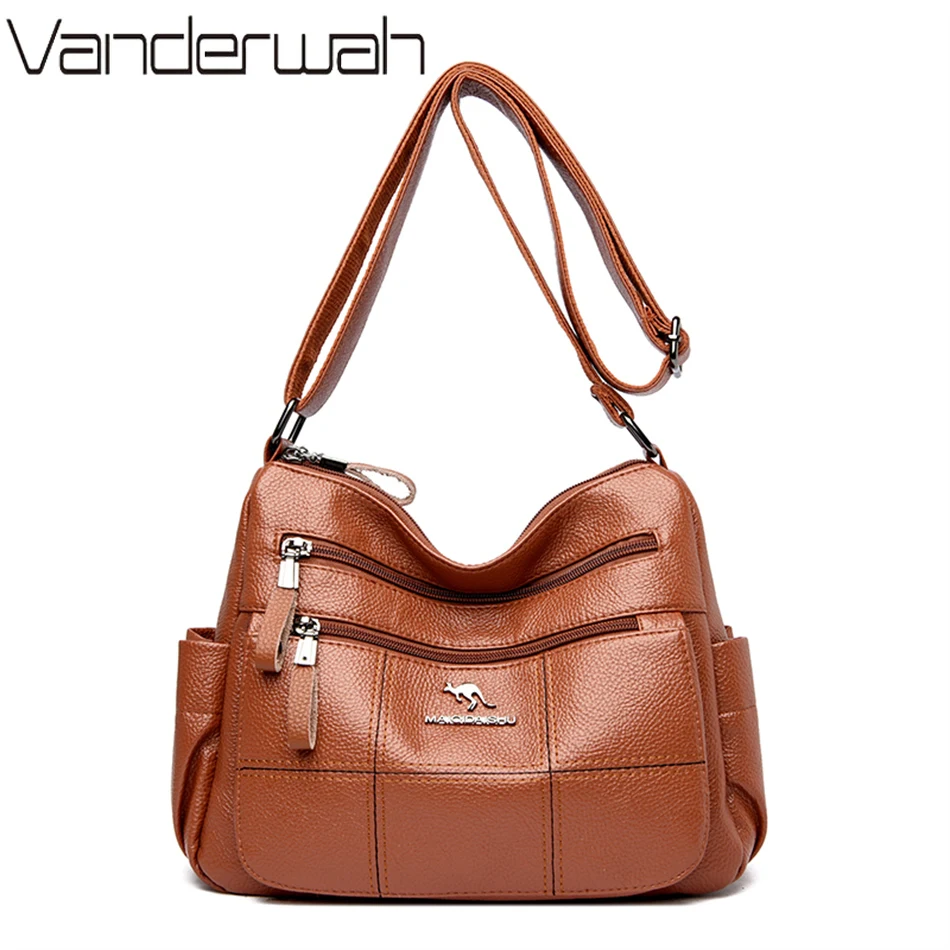 Luxury Soft Leather Women Handbags and Purses Multi-pocket Design Ladies Shoulder Crossbody Bag High Quality Messenger Sac Bolsa
Luxury Soft Leather Women Handbags and Purses Multi-pocket Design Ladies Shoulder Crossbody Bag High Quality Messenger Sac Bolsa
