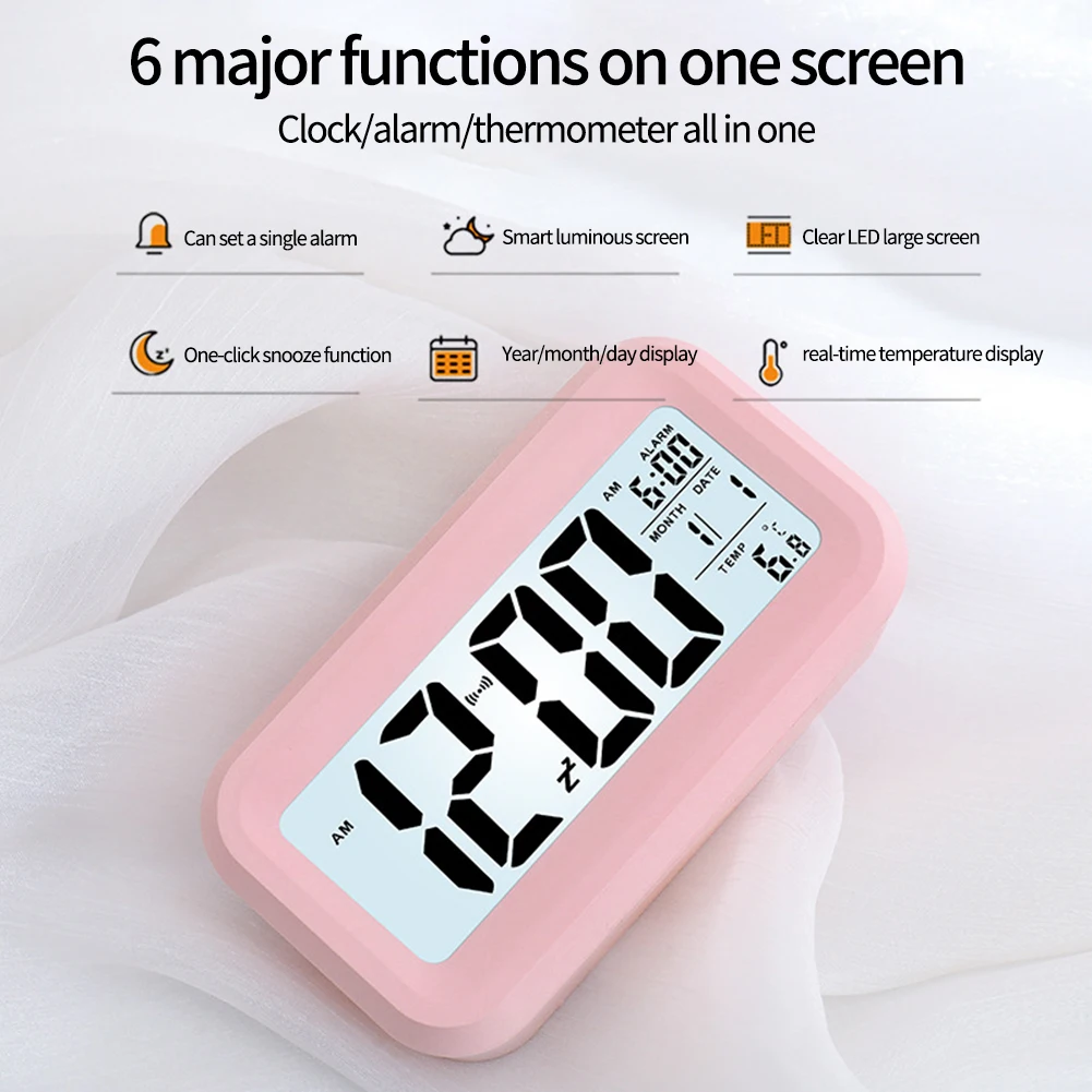 Day/Night Desktop Clock Digital LED Snooze Alarm Clock Intelligent Luminous Time Temperature Bedside Household Kitchen
Day/Night Desktop Clock Digital LED Snooze Alarm Clock Intelligent Luminous Time Temperature Bedside Household Kitchen