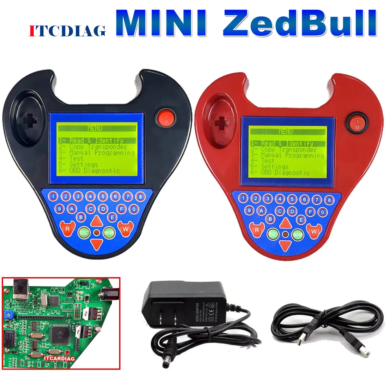 Программатор ключей Mini Type Smart Zed Bull ZedBull черный и красный цвет без ограничений