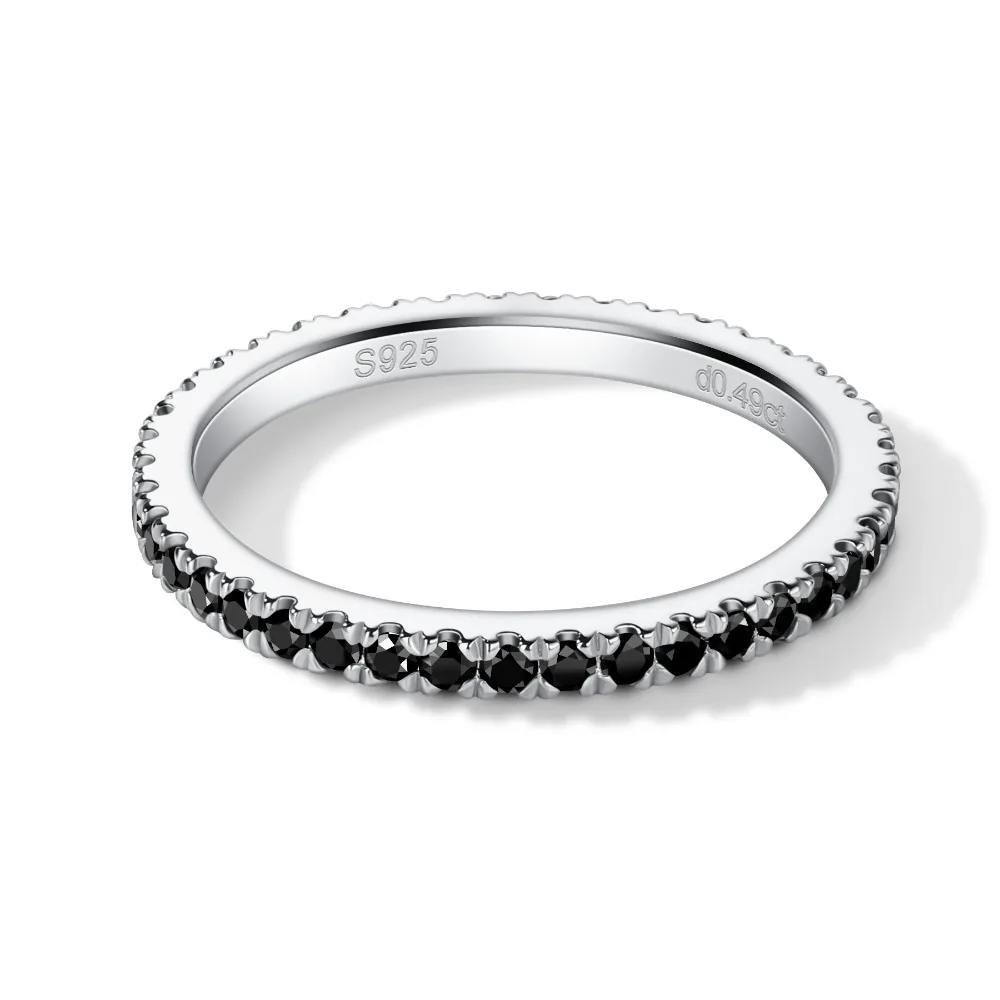 M-JAJA 1.4mm Black Moissanite Eternity Ring Original S925 Sterling Silver Wedding Band for Women 18K White Gold Plated Jewelry
M-JAJA 1.4mm Black Moissanite Eternity Ring Original S925 Sterling Silver Wedding Band for Women 18K White Gold Plated Jewelry