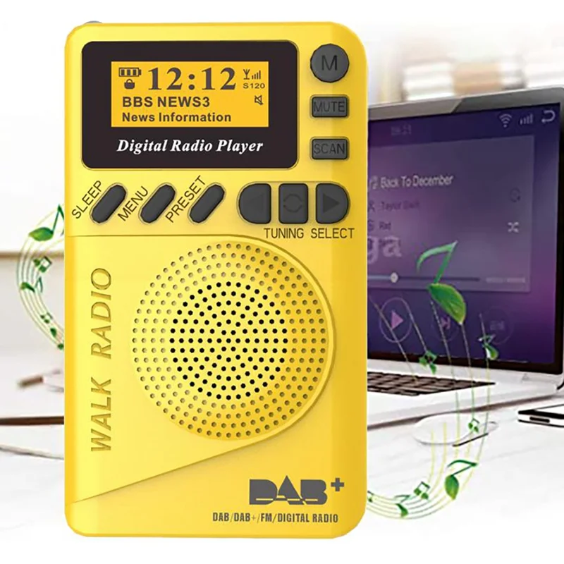 DAB Цифровой FM-радиоприемник портативный DAB/DAB +/FM цифровой радиоприемник демодулятор с ЖК-экраном 1,5 дюйма Аккумулятор 1000 мАч 
DAB Цифровой FM-радиоприемник портативный DAB/DAB +/FM цифровой радиоприемник демодулятор с ЖК-экраном 1,5 дюйма Аккумулятор 1000 мАч