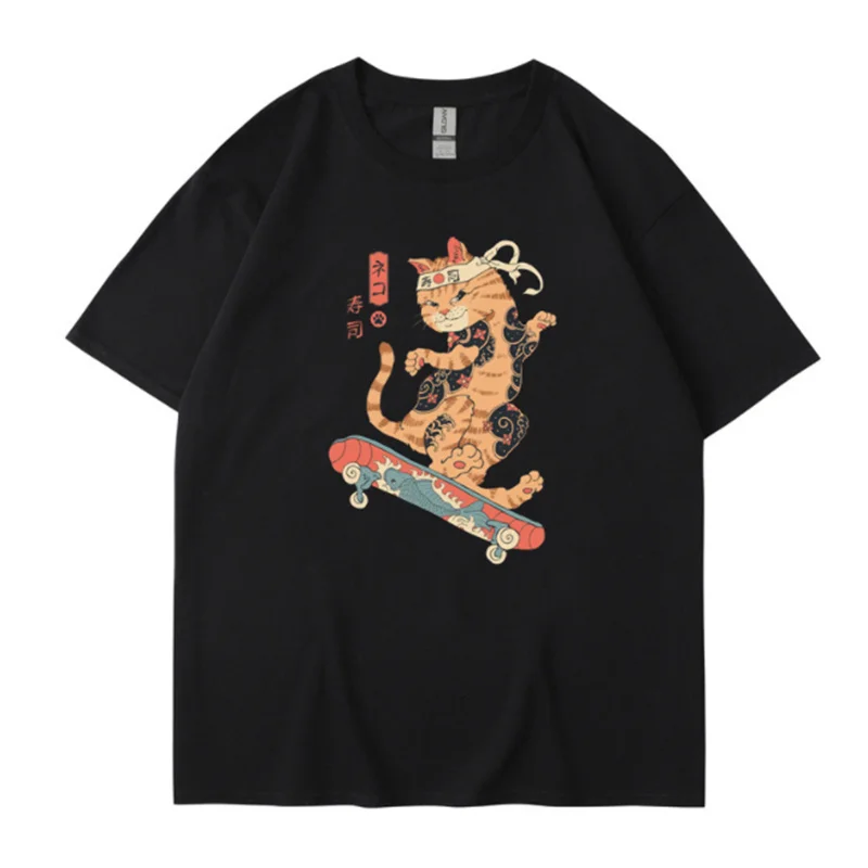Men Catana Cool Summer Loose Men/Women T Shirt Casual Short Sleeve Cat Print Anime Tshirt Japanese Summer T-Shirt Tops Tee Shirt
Men Catana Cool Summer Loose Men/Women T Shirt Casual Short Sleeve Cat Print Anime Tshirt Japanese Summer T-Shirt Tops Tee Shirt