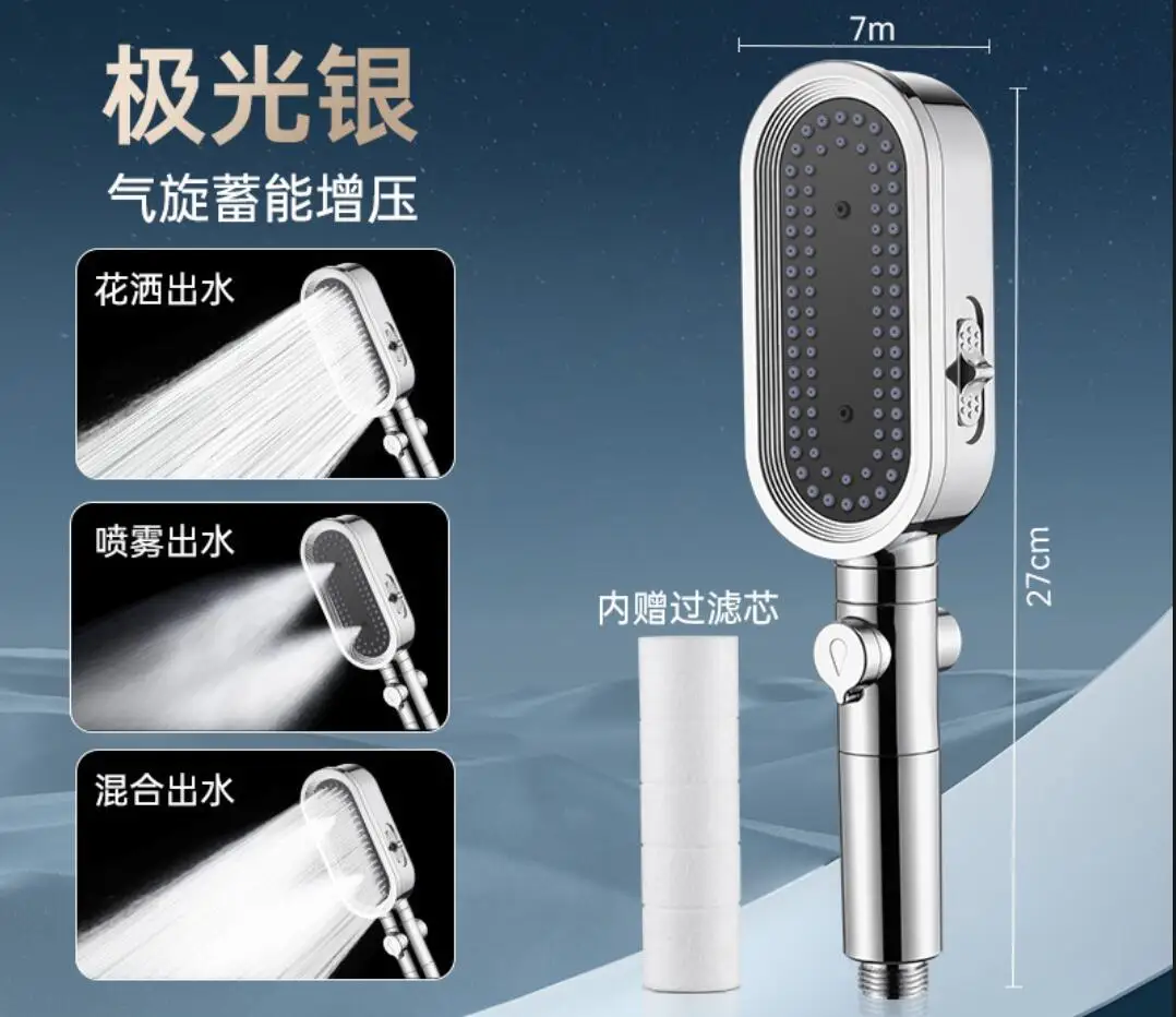 Новый дизайн, 3-режимная насадка для душа высокого давления, встроенный фильтр, ручная регулируемая кнопка, насадка для экономии воды, аксессуары для ванной комнаты
Новый дизайн, 3-режимная насадка для душа высокого давления, встроенный фильтр, ручная регулируемая кнопка, насадка для экономии воды, аксессуары для ванной комнаты