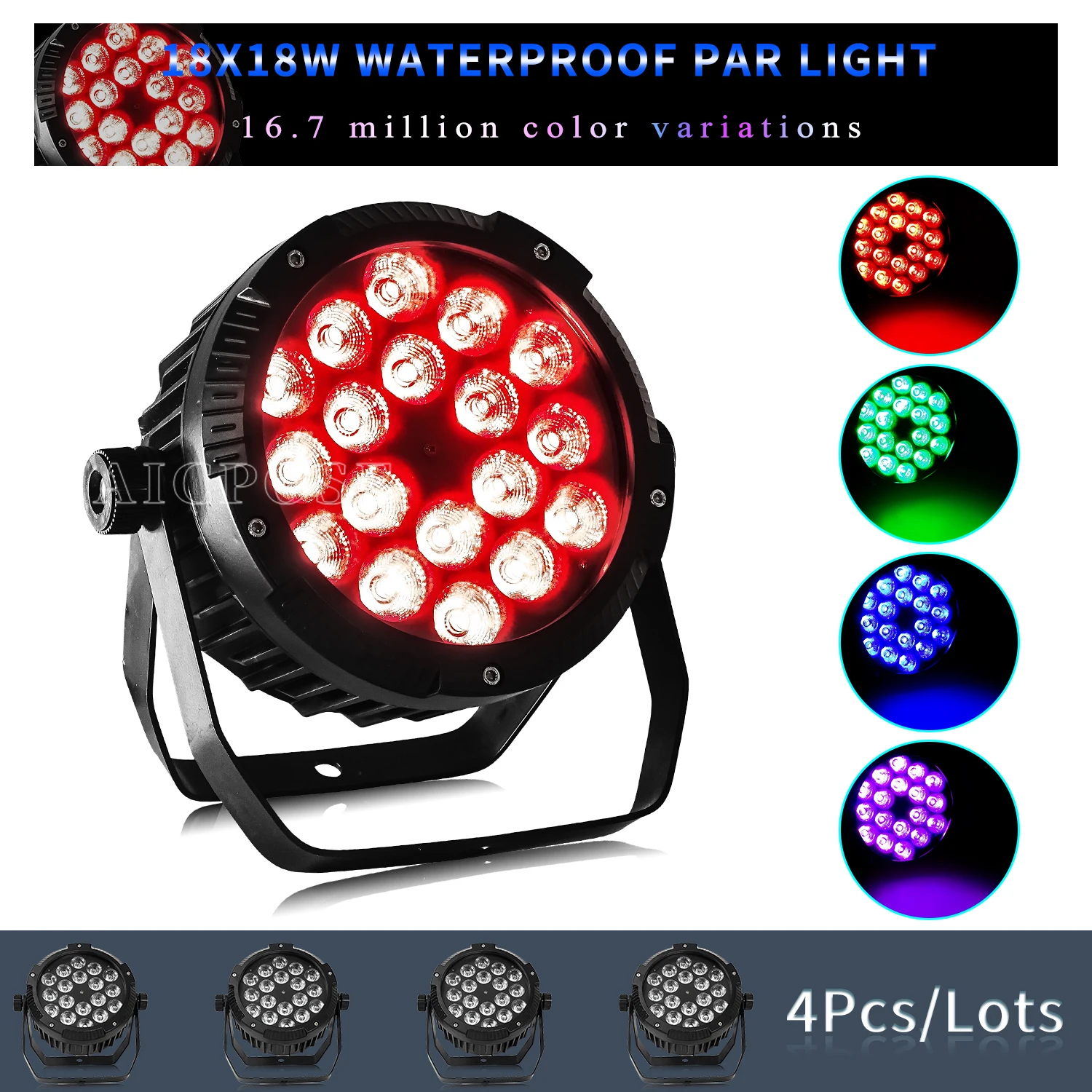 4Pcs/Lots IP65 Waterproof 18x12W RGBW 4 in 1 18x18W RGBWA UV 6 in 1 LED Par Light Outdoor Performance DJ Disco Equipment
4Pcs/Lots IP65 Waterproof 18x12W RGBW 4 in 1 18x18W RGBWA UV 6 in 1 LED Par Light Outdoor Performance DJ Disco Equipment