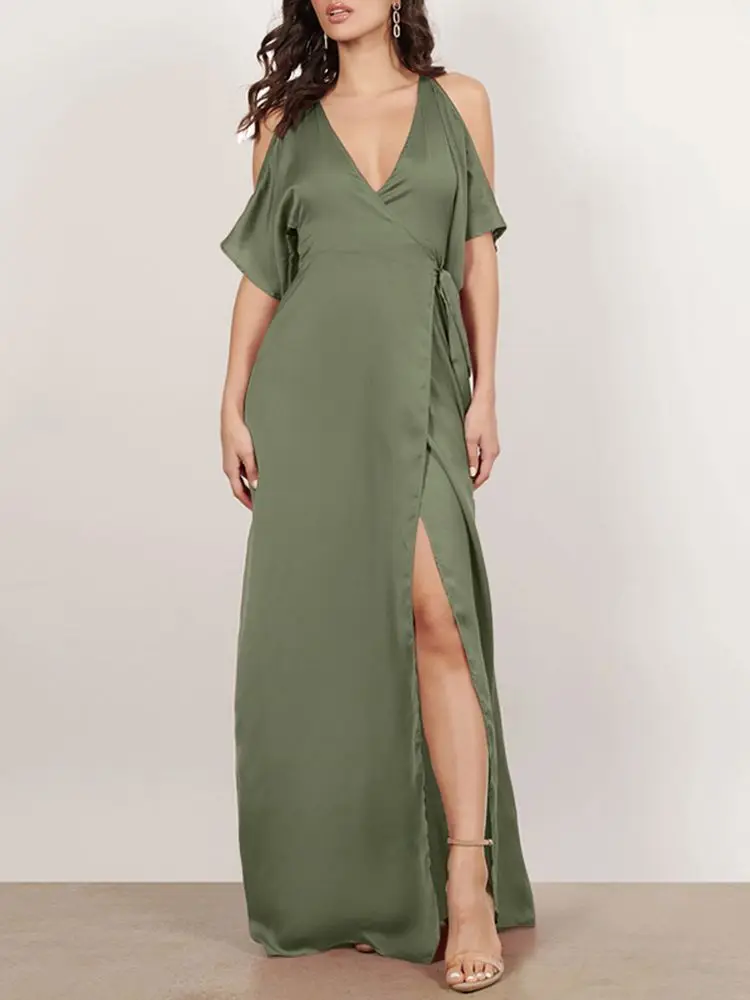 Sexy Off Shoulder Belted Maxi Dress Celmia Women Satin Long Sundress 2022 Summer Elegant Short Sleeve V Neck Wrap Party Vestidos
Sexy Off Shoulder Belted Maxi Dress Celmia Women Satin Long Sundress 2022 Summer Elegant Short Sleeve V Neck Wrap Party Vestidos