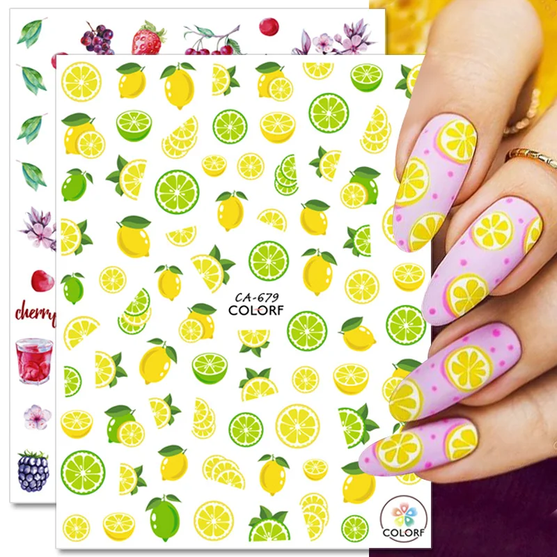 3D Summer Fruit Nail Stickers Lemon Strawberry Watermelon Pineapple Nail Decals Flower Leaves Self Adhesive Manicure Decoration
3D Summer Fruit Nail Stickers Lemon Strawberry Watermelon Pineapple Nail Decals Flower Leaves Self Adhesive Manicure Decoration