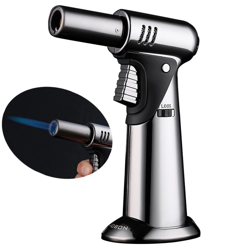 New JOBON Big Size Jet Flame Torch with Safety Lock Cigarette Lighter Gas Refill Pack Windproof Lighter Kitchen BBQ Spray Gun
New JOBON Big Size Jet Flame Torch with Safety Lock Cigarette Lighter Gas Refill Pack Windproof Lighter Kitchen BBQ Spray Gun
