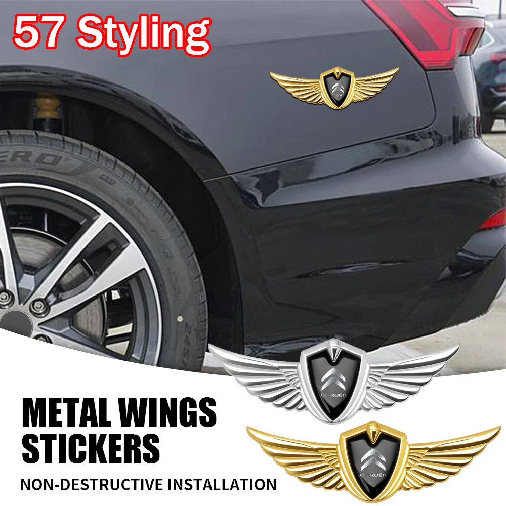 New Car Metal Sticker 3D Wings Side Mark Body Decoration Emblem for Citroen DS C1 C2 C3 C4 C4L C5 C6 C8 DS3 C-ELYSEE Cactus Saxo
New Car Metal Sticker 3D Wings Side Mark Body Decoration Emblem for Citroen DS C1 C2 C3 C4 C4L C5 C6 C8 DS3 C-ELYSEE Cactus Saxo