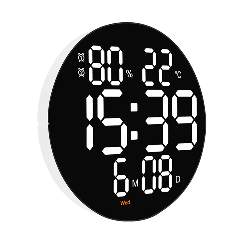 10Inch Digital Wall Clock with Remote Control Temp Humidity Date Week Automatic Dimming Table Clock for Living Room D
10Inch Digital Wall Clock with Remote Control Temp Humidity Date Week Automatic Dimming Table Clock for Living Room D